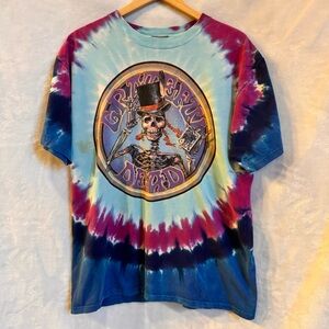 Vintage Grateful Dead liquid blue queen of spades doubled sided t shirt large
